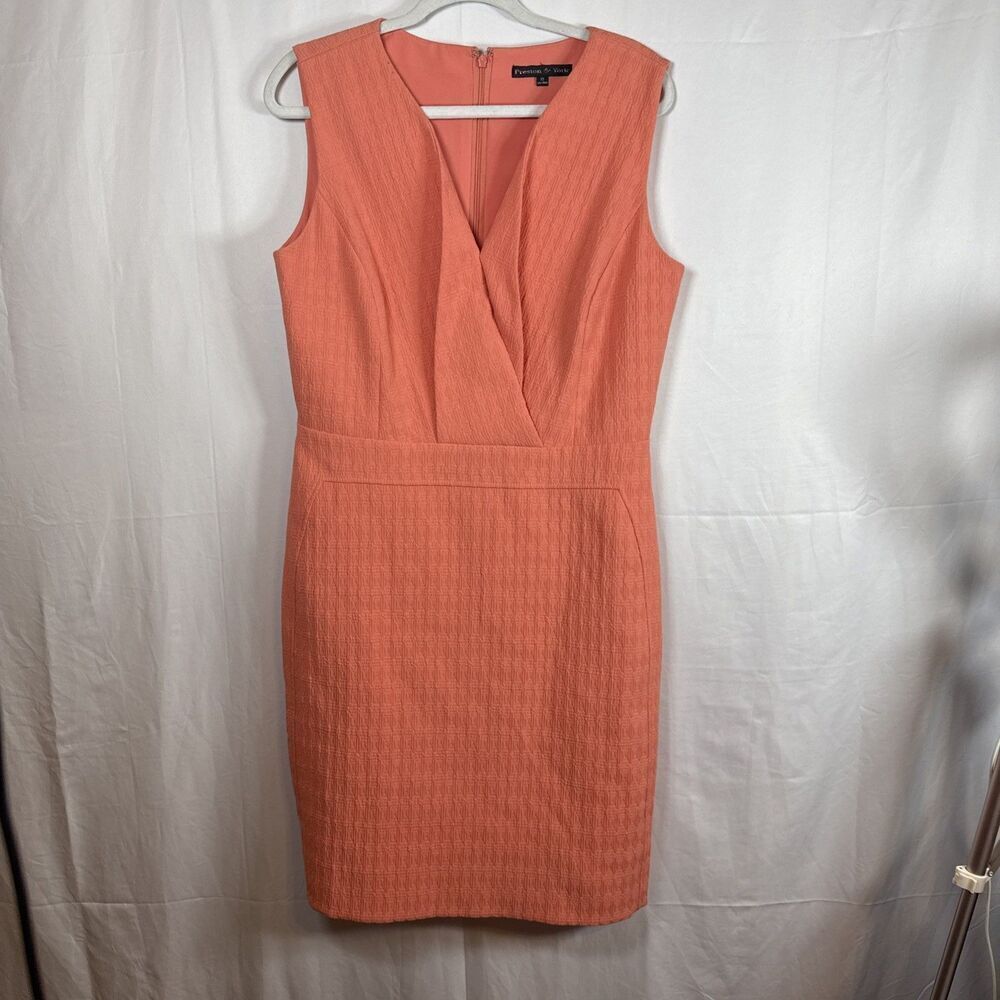 Preston and York Womens Coral Dress Sleeveless Size 10 Preowned
